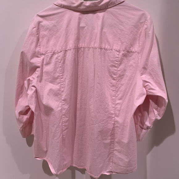 Pink cotton Lane Bryant blouse 2X - Picture 3 of 3